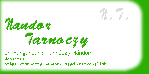 nandor tarnoczy business card